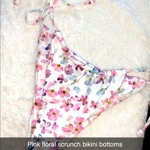 Floral tie bikini bottom size small